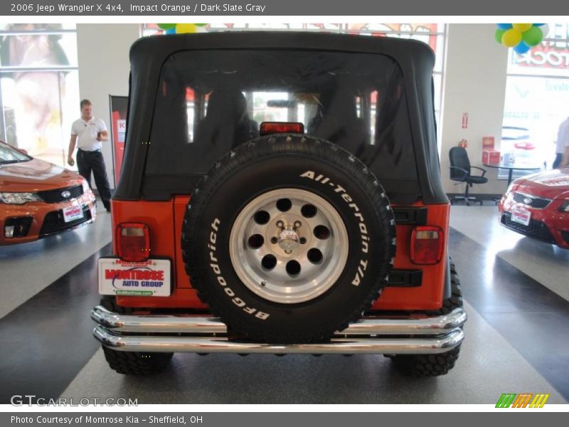 Impact Orange / Dark Slate Gray 2006 Jeep Wrangler X 4x4