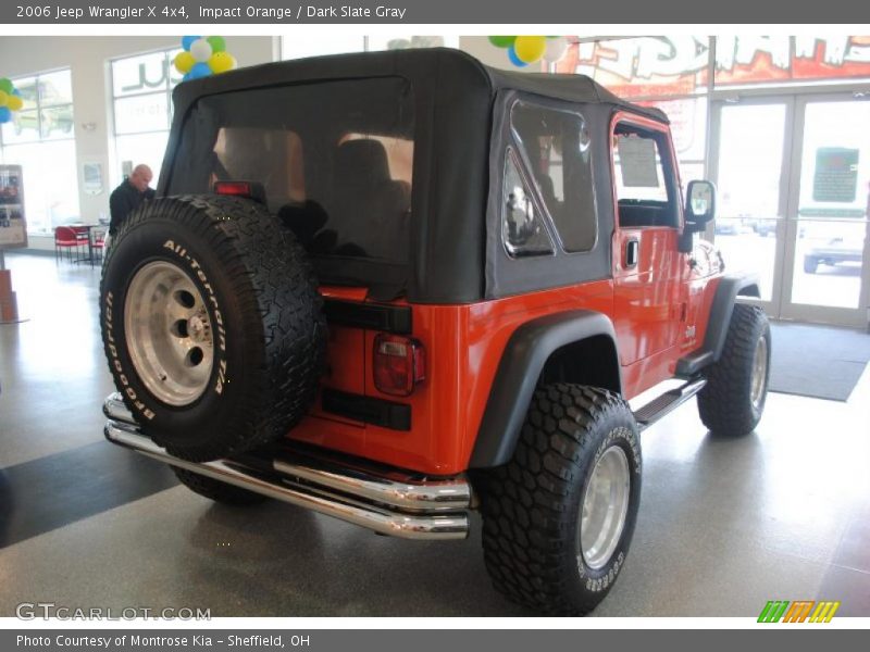Impact Orange / Dark Slate Gray 2006 Jeep Wrangler X 4x4