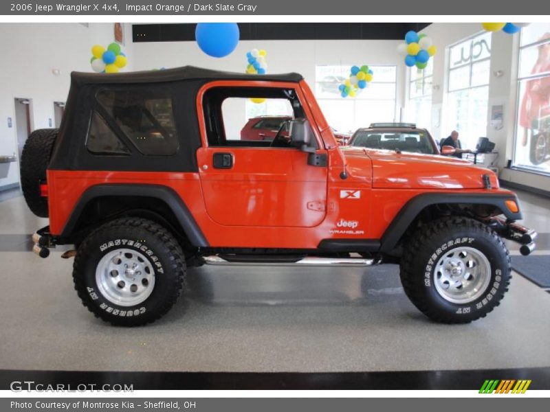 Impact Orange / Dark Slate Gray 2006 Jeep Wrangler X 4x4
