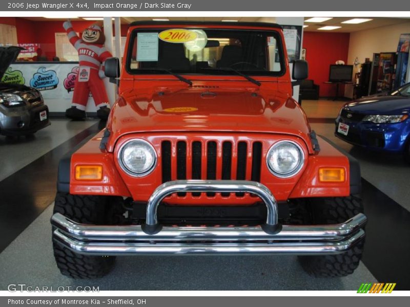 Impact Orange / Dark Slate Gray 2006 Jeep Wrangler X 4x4