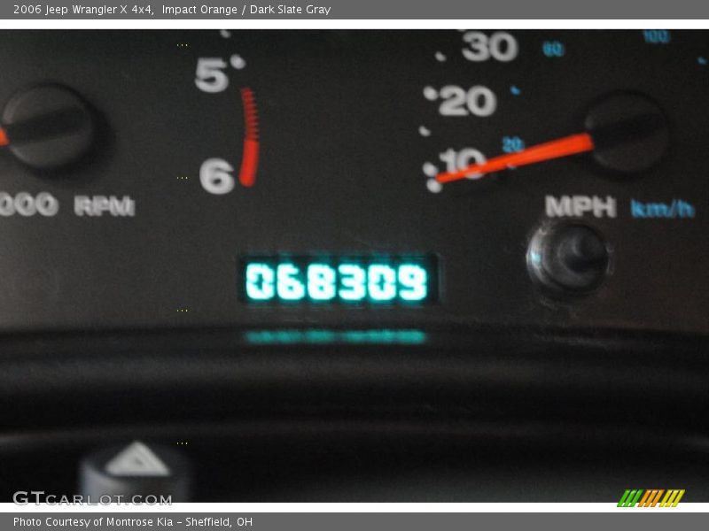 Impact Orange / Dark Slate Gray 2006 Jeep Wrangler X 4x4