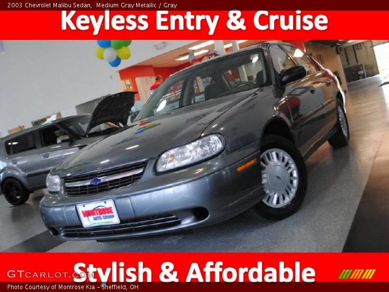 Medium Gray Metallic / Gray 2003 Chevrolet Malibu Sedan