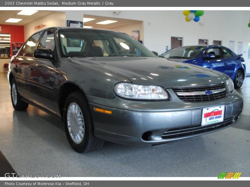 Medium Gray Metallic / Gray 2003 Chevrolet Malibu Sedan