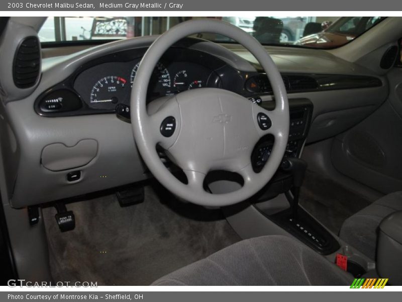 Medium Gray Metallic / Gray 2003 Chevrolet Malibu Sedan