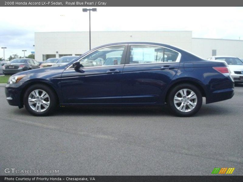 Royal Blue Pearl / Gray 2008 Honda Accord LX-P Sedan