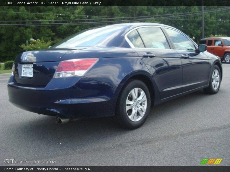 Royal Blue Pearl / Gray 2008 Honda Accord LX-P Sedan