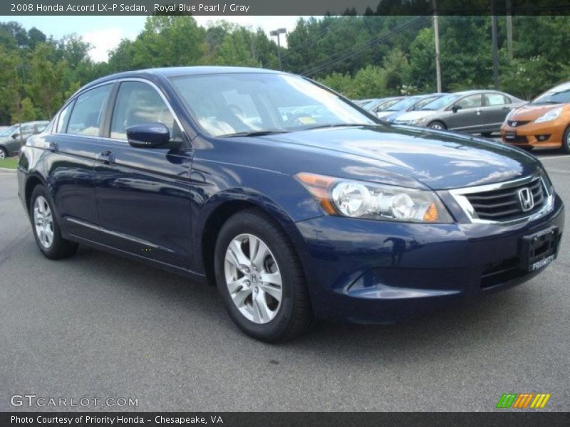 Royal Blue Pearl / Gray 2008 Honda Accord LX-P Sedan