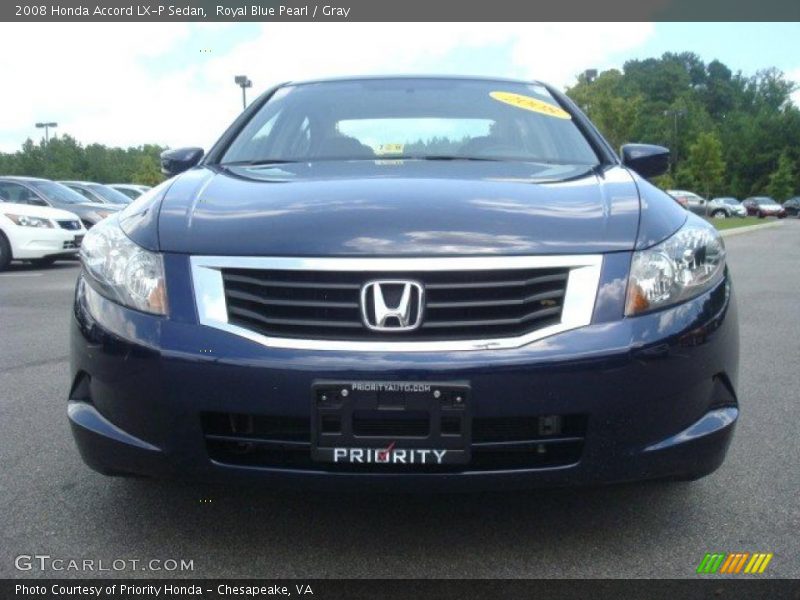 Royal Blue Pearl / Gray 2008 Honda Accord LX-P Sedan