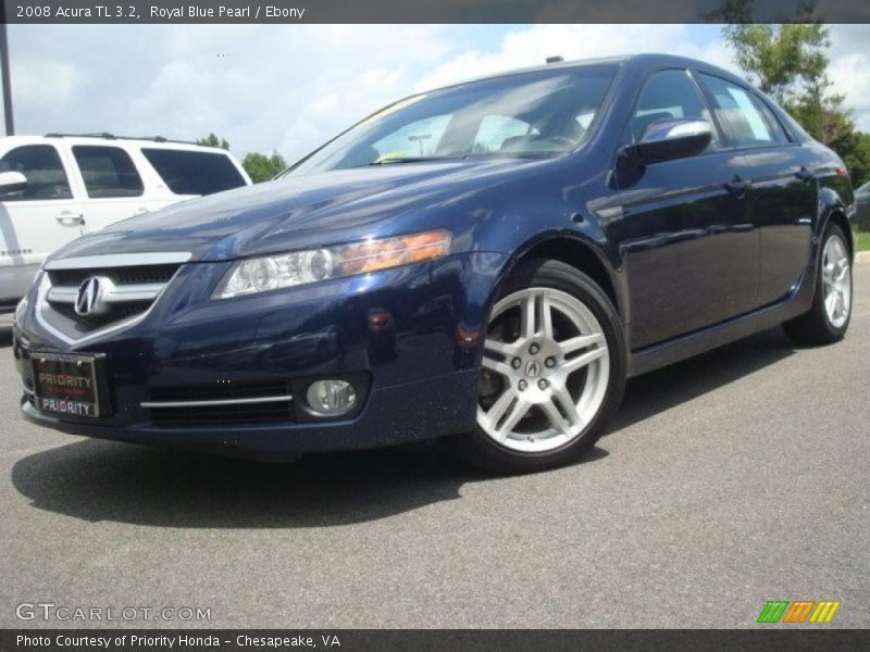 Royal Blue Pearl / Ebony 2008 Acura TL 3.2