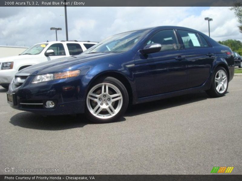 Royal Blue Pearl / Ebony 2008 Acura TL 3.2