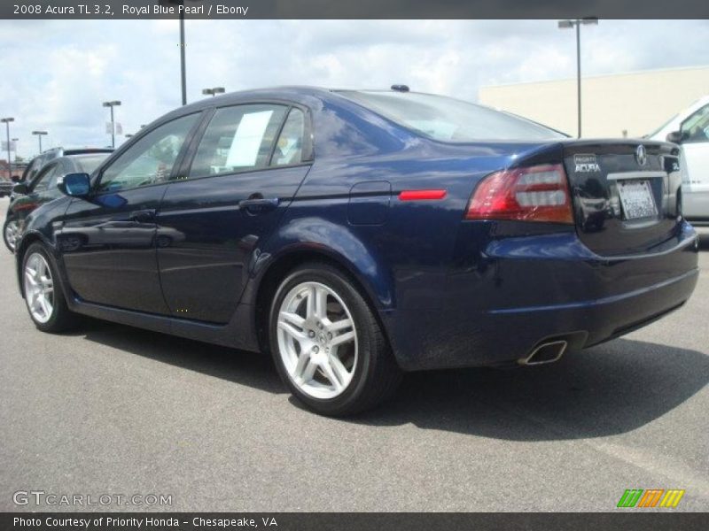 Royal Blue Pearl / Ebony 2008 Acura TL 3.2