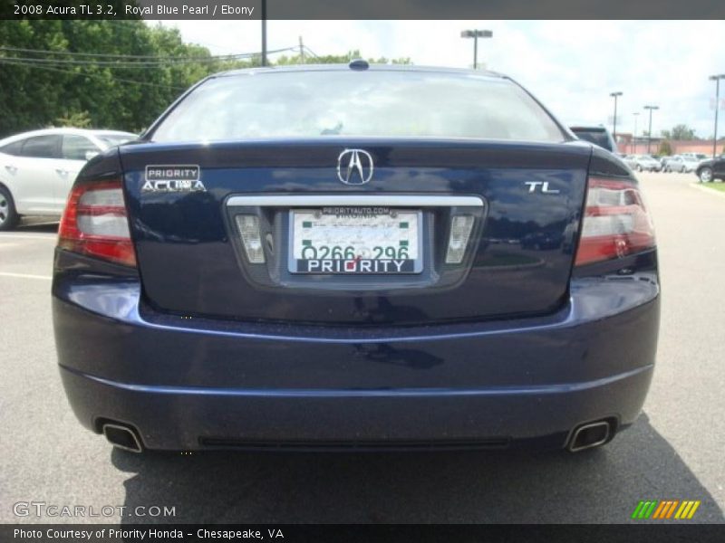 Royal Blue Pearl / Ebony 2008 Acura TL 3.2