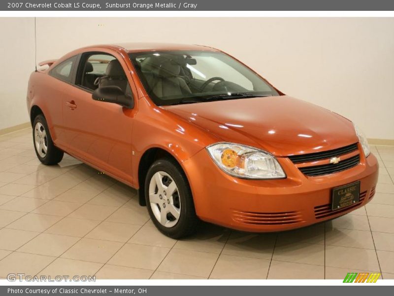 Sunburst Orange Metallic / Gray 2007 Chevrolet Cobalt LS Coupe