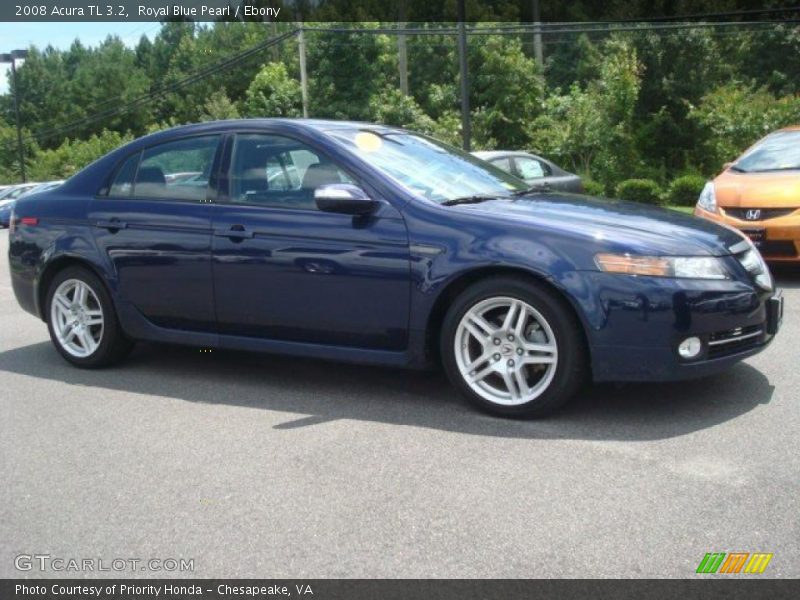 Royal Blue Pearl / Ebony 2008 Acura TL 3.2