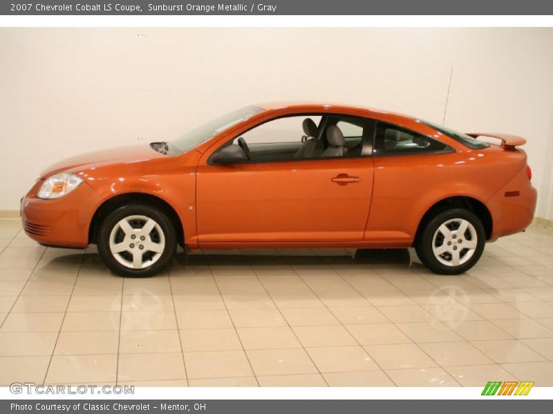 Sunburst Orange Metallic / Gray 2007 Chevrolet Cobalt LS Coupe
