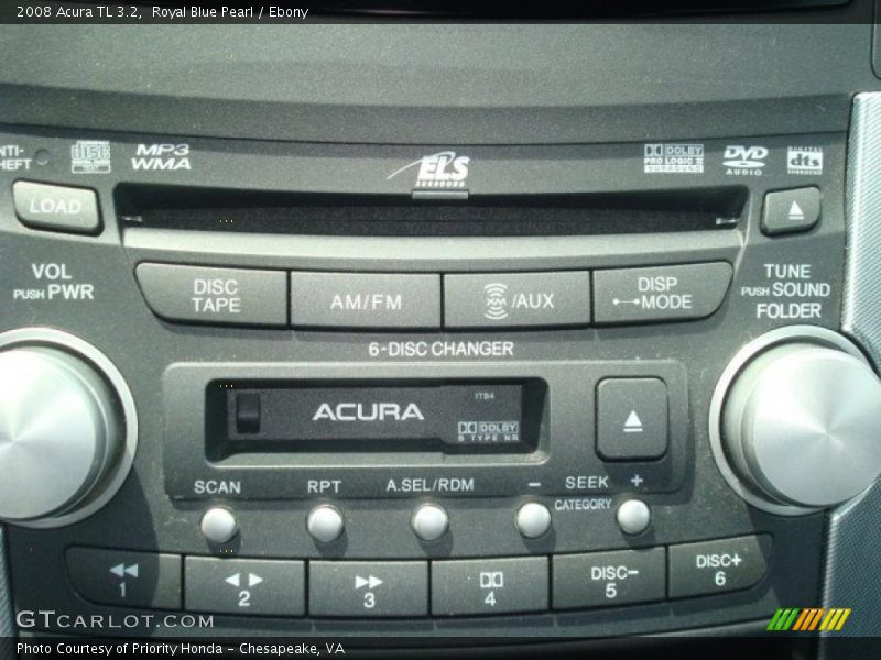 Royal Blue Pearl / Ebony 2008 Acura TL 3.2