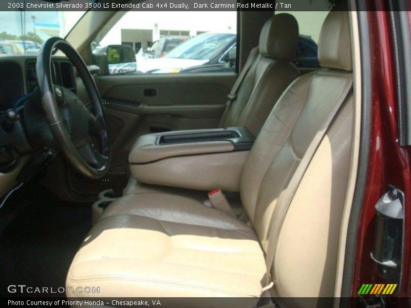 Dark Carmine Red Metallic / Tan 2003 Chevrolet Silverado 3500 LS Extended Cab 4x4 Dually