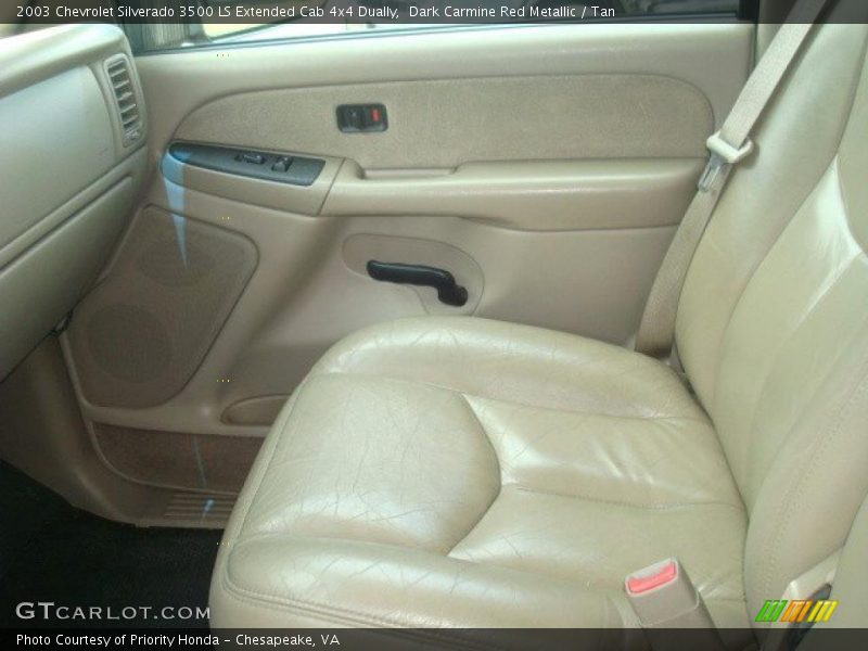 Dark Carmine Red Metallic / Tan 2003 Chevrolet Silverado 3500 LS Extended Cab 4x4 Dually