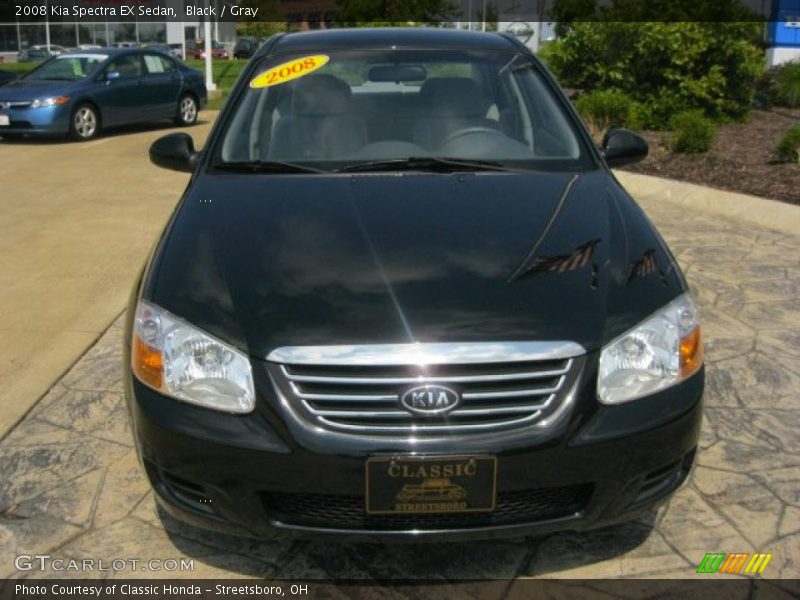 Black / Gray 2008 Kia Spectra EX Sedan