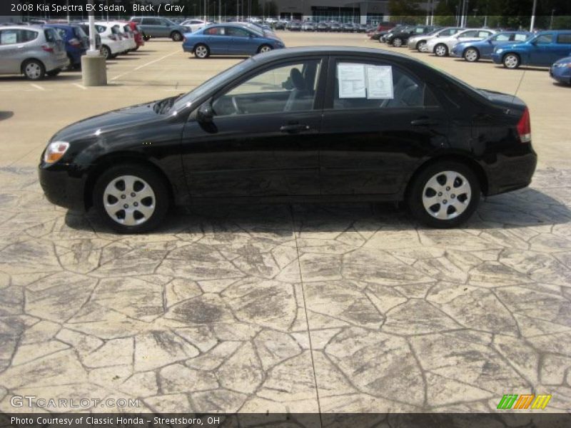 Black / Gray 2008 Kia Spectra EX Sedan