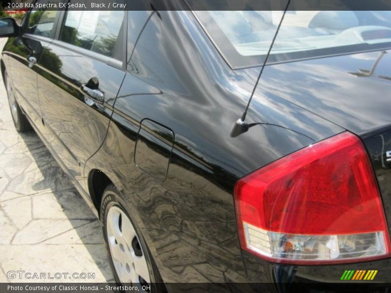 Black / Gray 2008 Kia Spectra EX Sedan