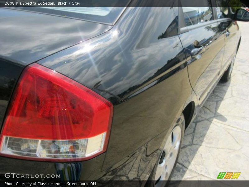 Black / Gray 2008 Kia Spectra EX Sedan