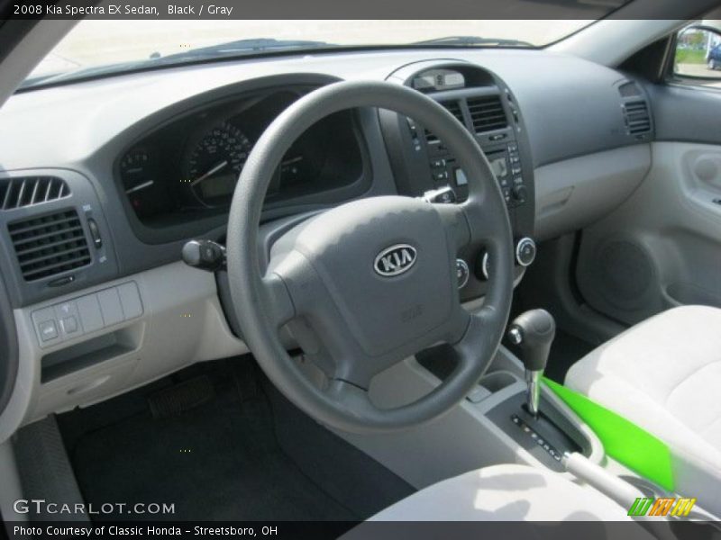 Black / Gray 2008 Kia Spectra EX Sedan