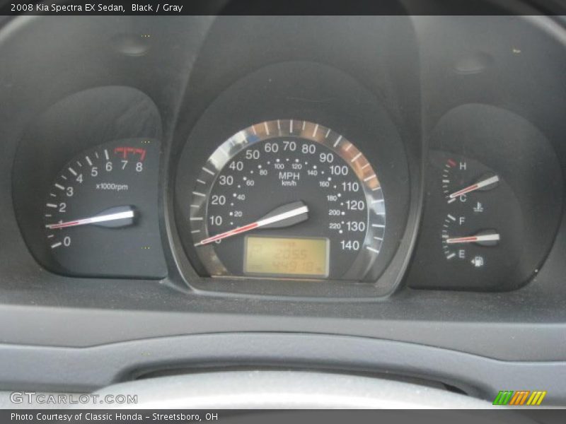 Black / Gray 2008 Kia Spectra EX Sedan