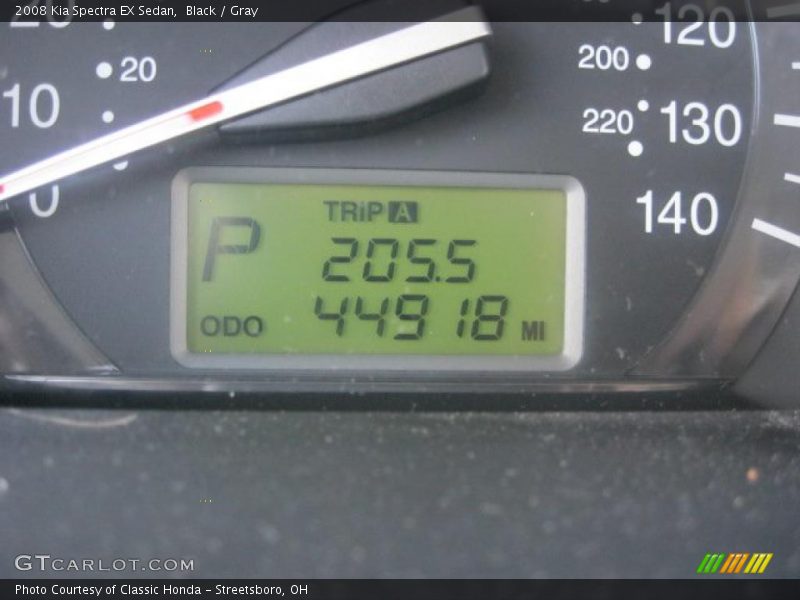 Black / Gray 2008 Kia Spectra EX Sedan