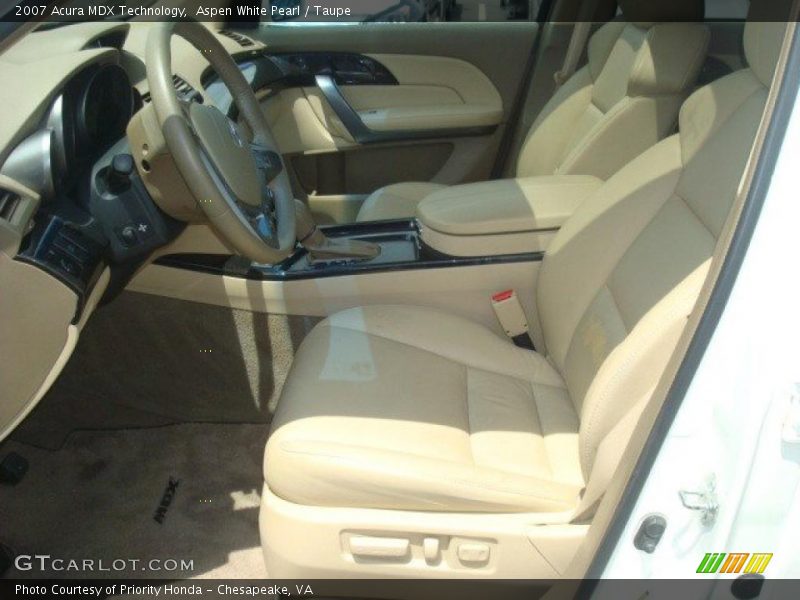 Aspen White Pearl / Taupe 2007 Acura MDX Technology
