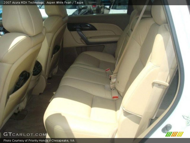 Aspen White Pearl / Taupe 2007 Acura MDX Technology