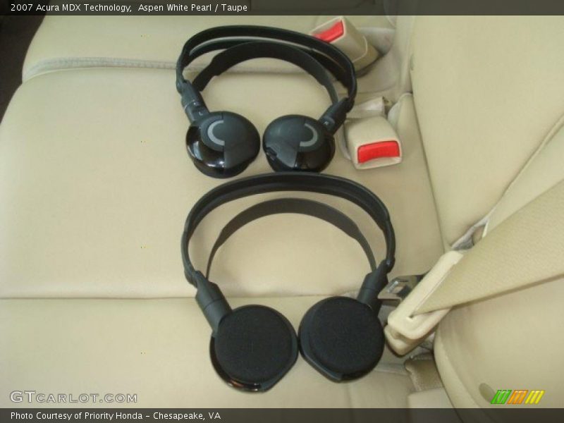 Aspen White Pearl / Taupe 2007 Acura MDX Technology
