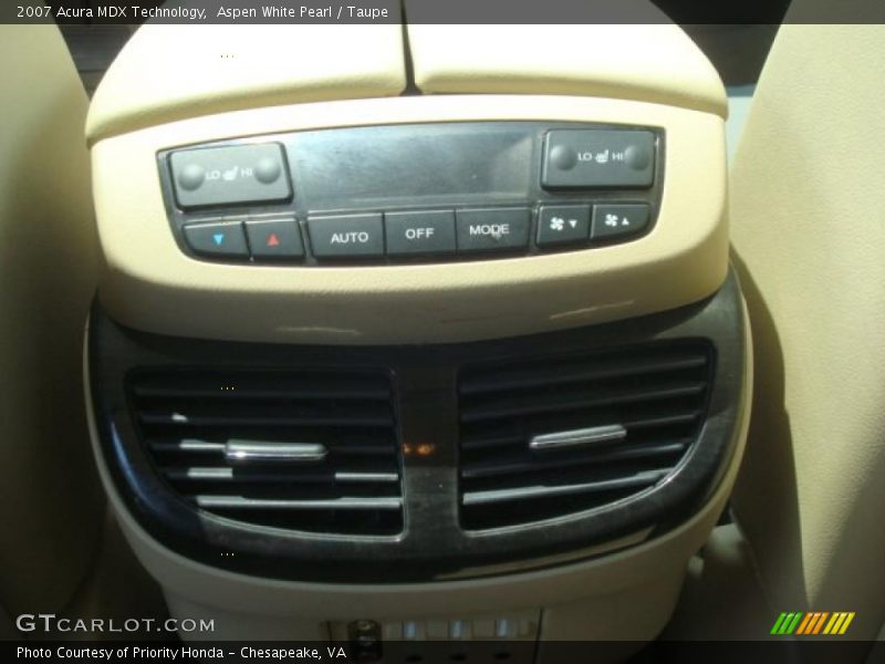 Aspen White Pearl / Taupe 2007 Acura MDX Technology
