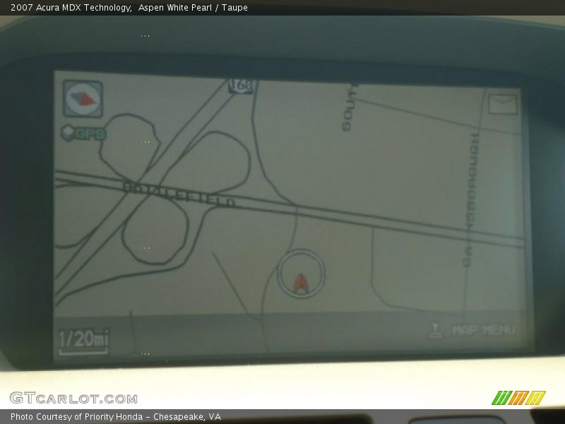 Aspen White Pearl / Taupe 2007 Acura MDX Technology