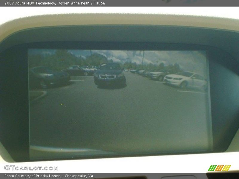 Aspen White Pearl / Taupe 2007 Acura MDX Technology