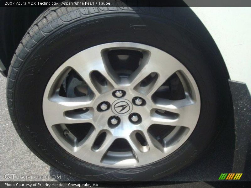 Aspen White Pearl / Taupe 2007 Acura MDX Technology