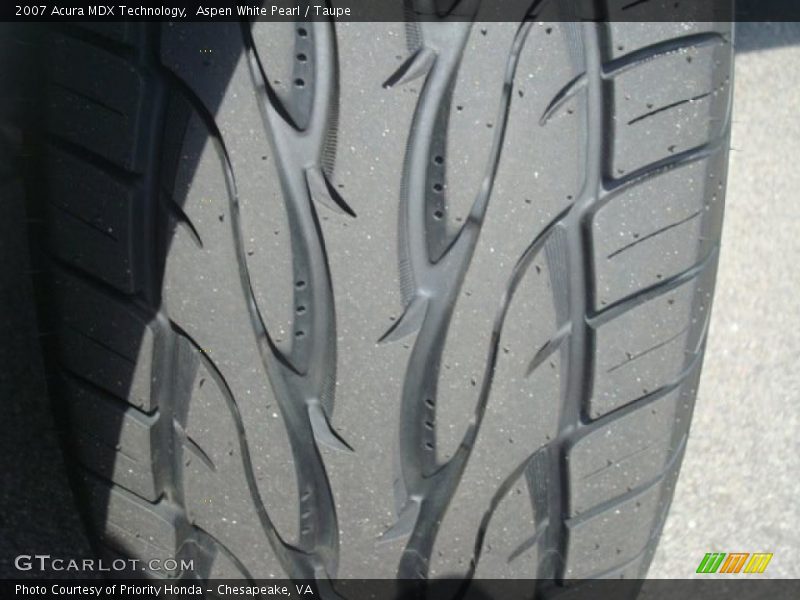 Aspen White Pearl / Taupe 2007 Acura MDX Technology