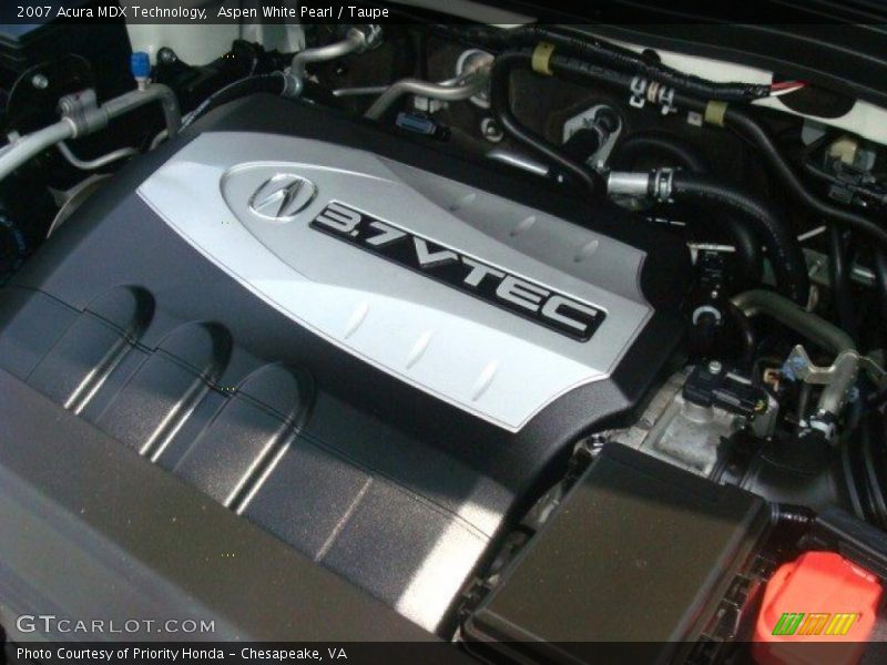 Aspen White Pearl / Taupe 2007 Acura MDX Technology