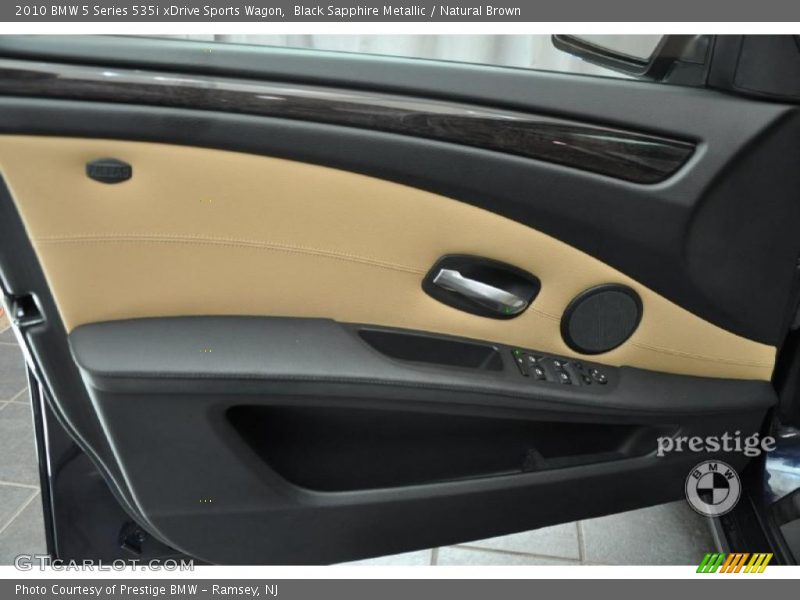 Black Sapphire Metallic / Natural Brown 2010 BMW 5 Series 535i xDrive Sports Wagon
