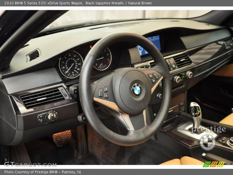 Black Sapphire Metallic / Natural Brown 2010 BMW 5 Series 535i xDrive Sports Wagon