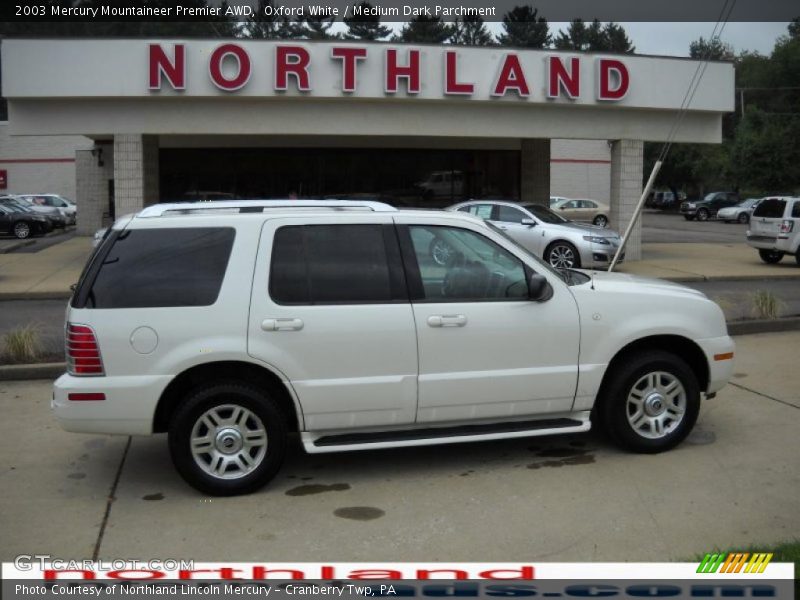 Oxford White / Medium Dark Parchment 2003 Mercury Mountaineer Premier AWD