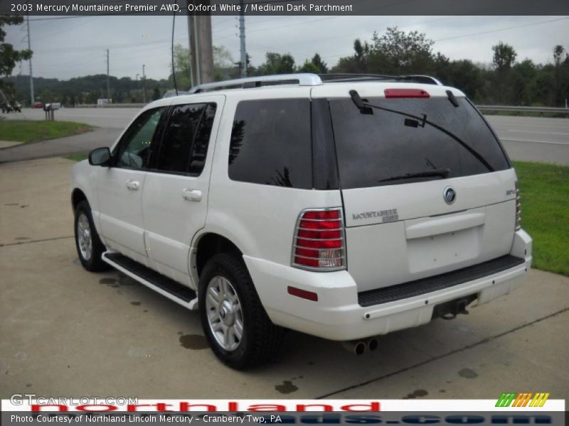 Oxford White / Medium Dark Parchment 2003 Mercury Mountaineer Premier AWD