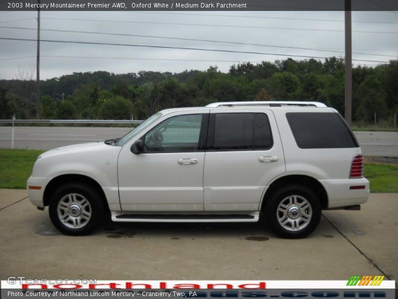 Oxford White / Medium Dark Parchment 2003 Mercury Mountaineer Premier AWD