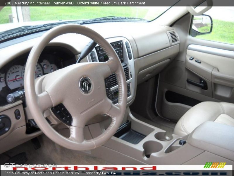 Oxford White / Medium Dark Parchment 2003 Mercury Mountaineer Premier AWD