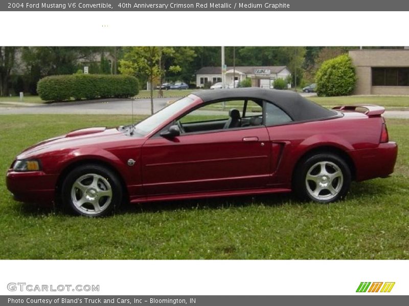 40th Anniversary Crimson Red Metallic / Medium Graphite 2004 Ford Mustang V6 Convertible