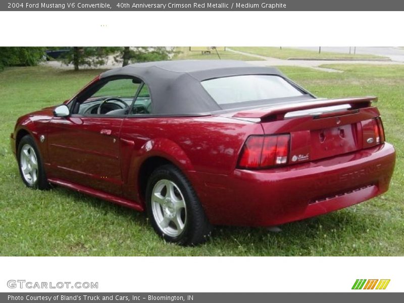 40th Anniversary Crimson Red Metallic / Medium Graphite 2004 Ford Mustang V6 Convertible