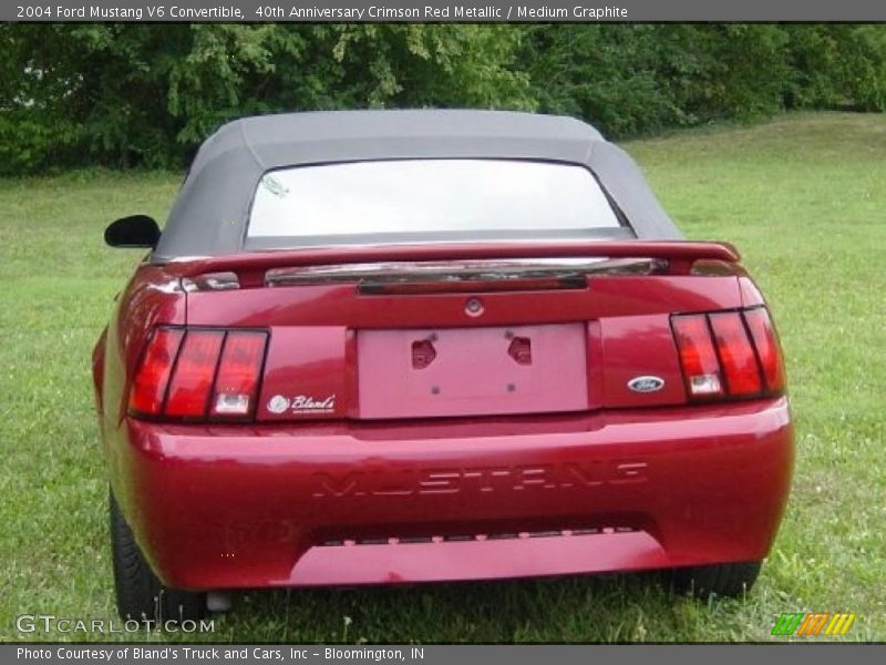40th Anniversary Crimson Red Metallic / Medium Graphite 2004 Ford Mustang V6 Convertible