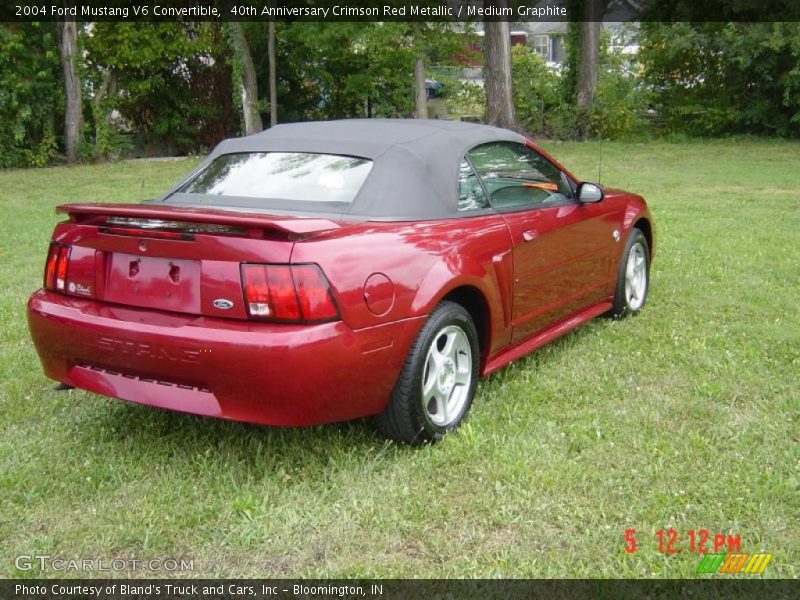 40th Anniversary Crimson Red Metallic / Medium Graphite 2004 Ford Mustang V6 Convertible