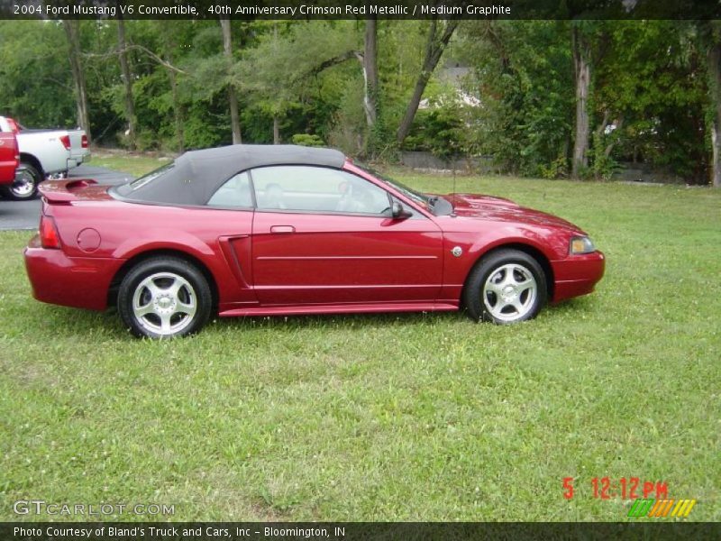 40th Anniversary Crimson Red Metallic / Medium Graphite 2004 Ford Mustang V6 Convertible