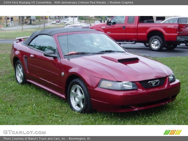40th Anniversary Crimson Red Metallic / Medium Graphite 2004 Ford Mustang V6 Convertible